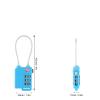 3 Digit Password Lock, Steel Wire Customs Password Lock, Convenient for Backpack, Travel Bag, Sports Bag, Handbag, Laptop Bag(Blue) view 4