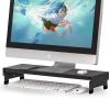 Adjustable Monitor Riser Laptop Stand Riser Metal Desktop Monitor Stand Storage for Office Supplies, Compatible Computer, Desktop, Laptop, Save Space (adjustable black) view 1