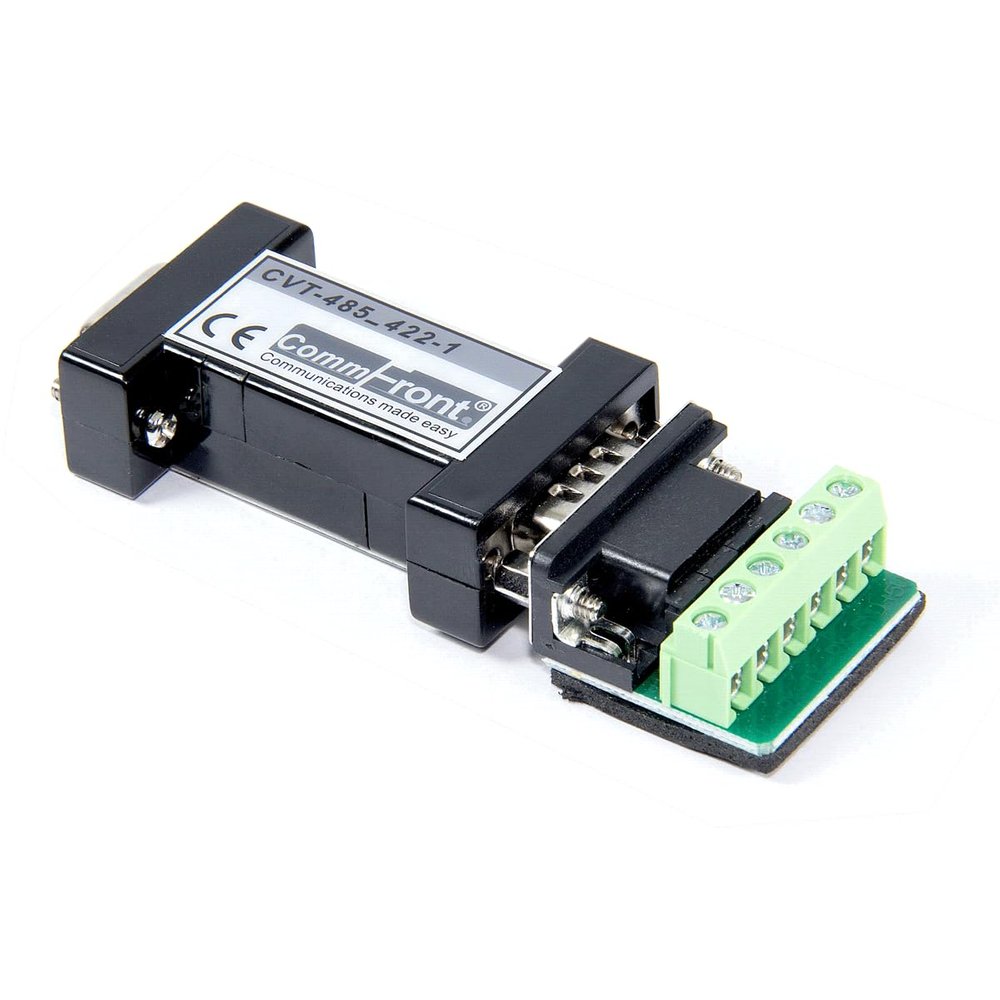 Industrial RS232 to RS485/RS422 Adapter, Port-Powered, Built-in Selectable 120-Ohm Terminator, 600W Surge and 15kV ESD Protection
