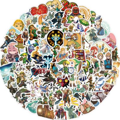 100pcs Cartoon Cool Game The Legend of Zelda Stickers Waterproof Deals Car Bicycle Suitcase Computer Water Bottle Mobile Phone Stickers (LZ)