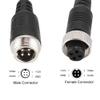 4 Cores Connector Converter Cable, AV Audio Video Output Cable Replacement, Portable Adapter Cable Wire for Car Connection, 20cm / 7.87inch view 2