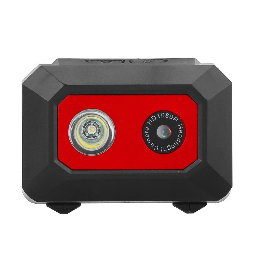 SYH&AQYE Head Mounted Camera, Portable HD 1080P Action Video Camcorder, 120Wide Angle, Support 32G TF Card, Mini Camera with LED Headlight for Car Home Outdoor Sports(Red)