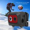 SYH&AQYE Head Mounted Camera, Portable HD 1080P Action Video Camcorder, 120Wide Angle, Support 32G TF Card, Mini Camera with LED Headlight for Car Home Outdoor Sports(Red) view 2