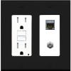 RiteAV Coax and Cat7 Wall Plate - GFCI [Black/White] view 1
