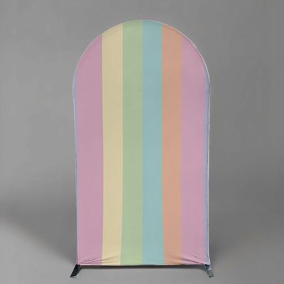Groovy Chiara Backdrop Cover Decoration Rainbow Forever Birthday Party Decor Retro Party Daisies Arch Backdrop Cover Background Cloth Photography (Customized-Size,GX-859)