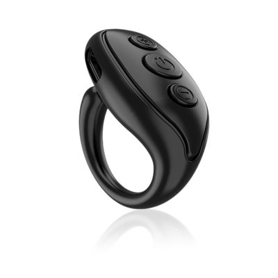 JX03 TikTok Scrolling Ring, Bluetooth Remote Control APP Page Turner, Camera Video Recording Remote, Support Like, Page Up Down, Volume Up Down (Black)
