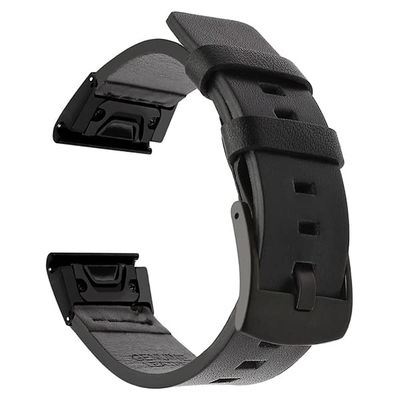 ANZOAT 20 22 26MM Leather Smart Watch Band Quick Fit For Garmin Fenix 7 7X 7S 5S 5 5X Plus 6S 6 6X Pro Smartwatch Watchband Bracelet (Color : B, Size : 26mm D2 MK1 MK2)