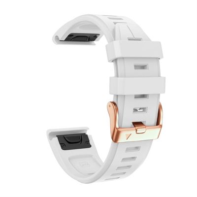 ANZOAT 20MM Silicone Quick Release Watchband Strap For Garmin Fenix 7S 6S Pro Watch Easyfit Wrist Band Strap For Fenix 5S 5S Plus Watch (Color : White, Size : Fenix 7S)