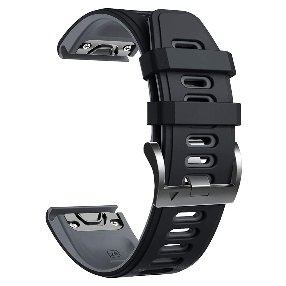 ANZOAT 20 22 26MM Leather Smart Watch Band Quick Fit For Garmin Fenix 7 7X 7S 5S 5 5X Plus 6S 6 6X Pro Smartwatch Watchband Bracelet (Color : C, Size : 22mm Fniex 6 6Pro)