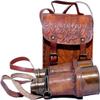 Nautical Antique Victorian Marine Brass Leather Binocular Sailor Instrument J.Scott London with Neck Strap Handheld Binoculars Home & Office Decor view 1