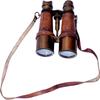 Nautical Antique Victorian Marine Brass Leather Binocular Sailor Instrument J.Scott London with Neck Strap Handheld Binoculars Home & Office Decor view 2
