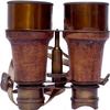 Nautical Antique Victorian Marine Brass Leather Binocular Sailor Instrument J.Scott London with Neck Strap Handheld Binoculars Home & Office Decor view 4