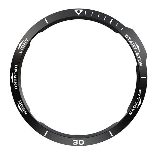 QPDRNC For Garmin Fenix 5 6X/6X Pro/6X Sapphire Watch Bezel Ring Stainless Steel Sculptured Adhesive Anti-scratch Fashion Cover Rings (Color : B, Size : XXX-Large)
