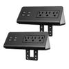 Emerising 2-Pack Desk Edge Mount Power Strips with 4 USB Ports & 3 AC Power Outlets for Home and Office Desktop Charging Bucket view 1