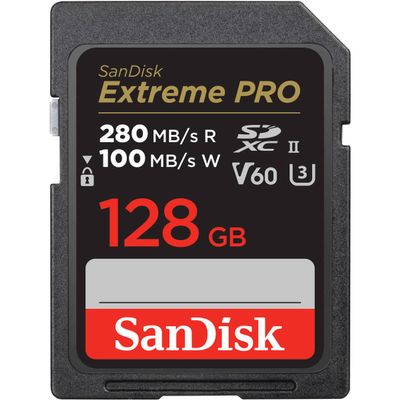SanDisk 128GB Extreme PRO UHS-II V60 SDXC Memory Card