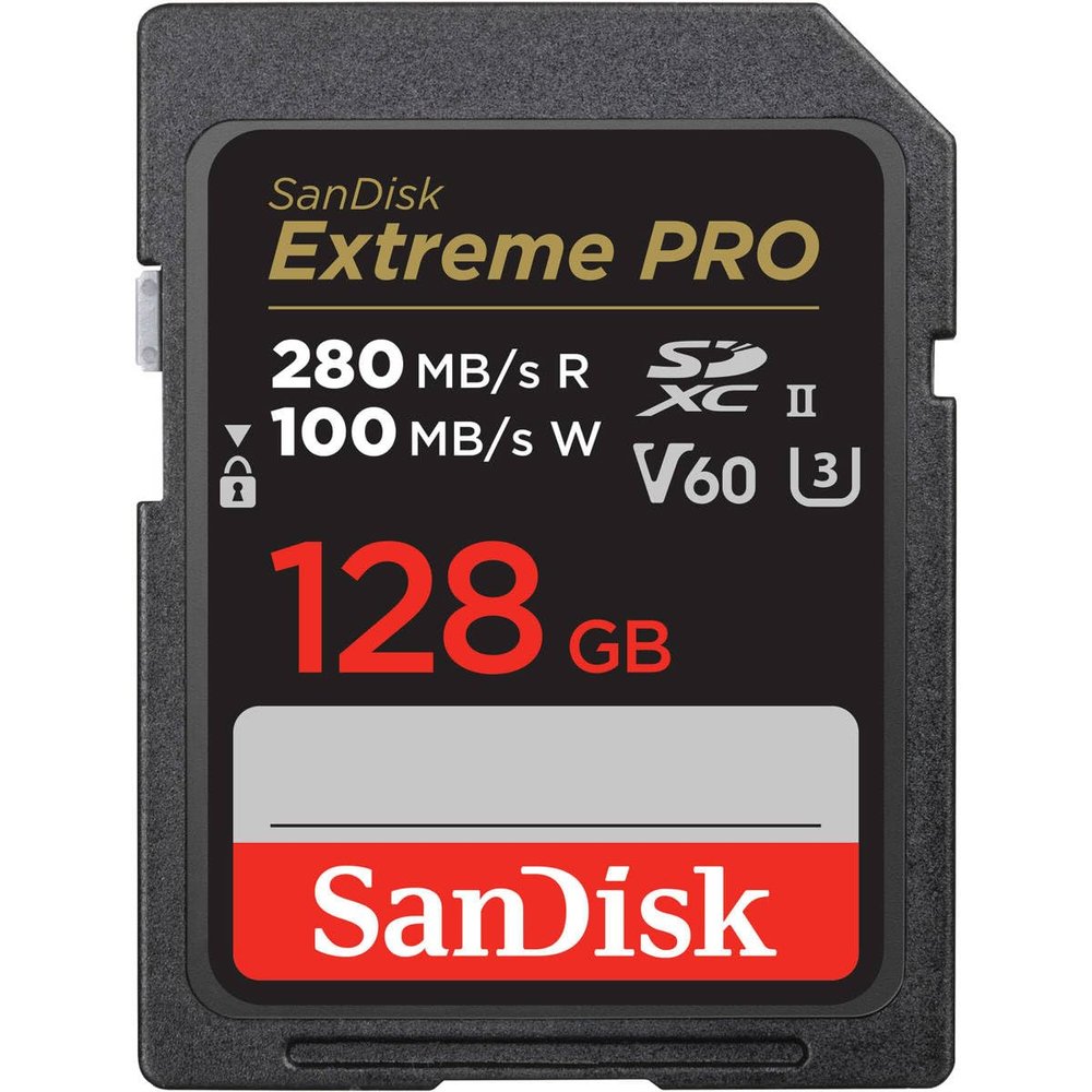SanDisk 128GB Extreme PRO UHS-II V60 SDXC Memory Card
