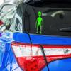 Alien Sticker | Waterproof Full Body Slender Green Alien Stickers - for Car Window Laptop Phone (3" x 1") view 4