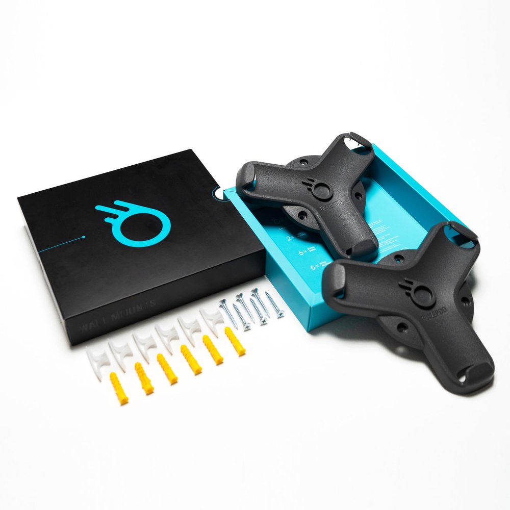 BlazePod Reaction Training Kit Smart Pods for Speed, Agility & Cognitive Drills - Pro-Level Training for Athletes, Trainers, Therapists & Coaches - App Access Included (Wall Mounts Set of 2)