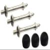 Set of 3 10mm Thread 91mm Stiletto Spike Feet Rustproof SS Stainless Steel Compatible with Sirui 10mm Tripod 3/8" Universal w Removable Covers Saltwater Safe view 1