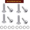 M4 Screws M4x12mm for TV Mount or Monitor 30 Inch or Small VESA Mount Screw Mounting Phillips Head Screw Pack of 8 view 3