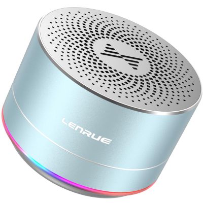 LENRUE Portable Bluetooth Speakers,Wireless Speaker with Clear Sound, Long Playtime, Small Mini Metal Speaker,Christmas Birthday Gifts for Men, Women,Kids(Sky-Blue)