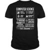 Computer Science Multitasking Problem Solving Job Title - Unisex Tee Black view 1