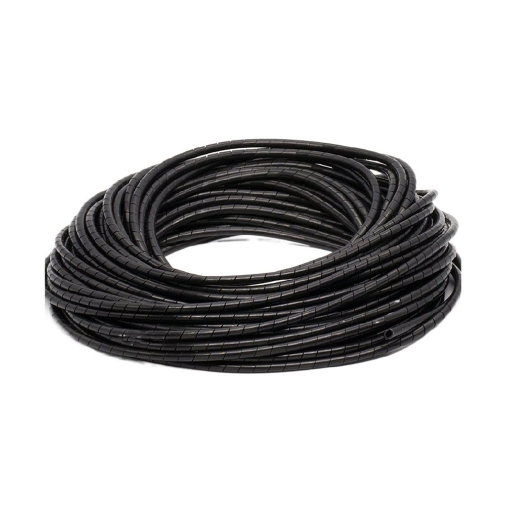 SONLED Winding Pipe Spiral 4-30mm Wire Wrap Organzier Cable Sleeve Sheath Tube Protection PC Computer Line Bundle Mangement (Color : Black, Size : 6mm)