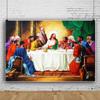 DORCEV 12x10ft The Last Supper Backdrop Christ Jesus with Twelve Apostles Photography Background The Savior and His Disciples Wallpaper Christian Church Events Props Lord Prayer Belief Wall Art Decor view 4