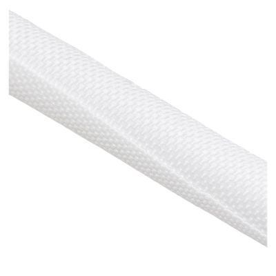 1/5M Self Closing PET Expandable Braided Sleeve Self-Closed Flexible Tube Insulated Hose Wire Wrap Cable Protecter (Color : White, Size : 19MM_1 Meter)