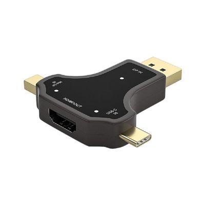 suckoo Replacement Displayport Mini DP TYPEC to HDMI Converter 3 in 1 4K30HZ Compatible Mac Laptop Host Graphics Card USBC DP External HDMI Monitor TV Projector Adapter Cable 1080P