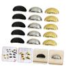 Yardwe 75 Pcs Doll House Furniture Dresser Knob Dresser Drawer Pulls Kitchen Cabinet Accessories Shell Cup Handle Dollhouse Cabinet Cup 12 Miniatures Furniture Mini Drawer Knobs view 2