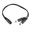M METERXITY Copper Power Cable - for Connection of CCTV Camera, 1 DC Female to 2 Male Extension Cord, Apply to CCTV Devices (5.5 x 2.1mm, Black) view 1