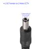 M METERXITY Copper Power Cable - for Connection of CCTV Camera, 1 DC Female to 2 Male Extension Cord, Apply to CCTV Devices (5.5 x 2.1mm, Black) view 2