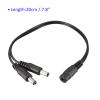 M METERXITY Copper Power Cable - for Connection of CCTV Camera, 1 DC Female to 2 Male Extension Cord, Apply to CCTV Devices (5.5 x 2.1mm, Black) view 3