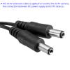 M METERXITY Copper Power Cable - for Connection of CCTV Camera, 1 DC Female to 2 Male Extension Cord, Apply to CCTV Devices (5.5 x 2.1mm, Black) view 4