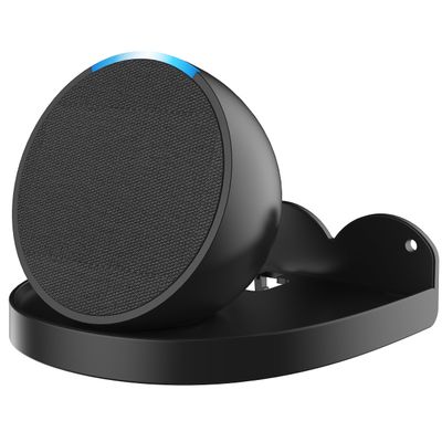 Compatible with Amazon Echo Pop Holder Echo Pop Stand Mount Echo Pop Wall Mount with Integrated Cable Management, No Screws Required, Speaker Accessories Rack (Echo Pop, Black, JT01), 1 piece