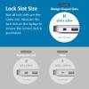 Kensington Slim N17 2.0 Combination Laptop Lock for Wedge-Shaped Slot Dell Laptops (K65094WW) view 2