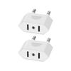 JORINDO (White-2pcs) EU to US,European Travel Convert PlugCN/US 2 Holes to EU 2 Cylindrical PlugCN US to EU Plug Adapter AC Converter American China to EU Euro Europe Travel Power Adapter view 3