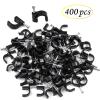 400pcs Black Cable Clips 4/6/8/10mm Cable Wire Clips Nail in Cable Clips Cable Tacks Coaxial Nail Clamps Cable Nails for Cords Cable Management RG6 RG59 CAT6 RJ45 Ethernet Cable Clips Coax Clamps view 2