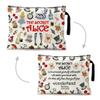 ZHANTUONE Wonderland Themed Zipper Cosmetic Bag, The Best Friendship Gift for Friends, Vintage,Wonderland Theme Cosmetic Travel BagMotivational QuoteGifts for Women Sister Friend view 1