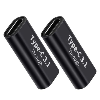 JORINDO (Female to female-2pcs USB C Female to Female Adapter USB 3.1 Double Holes AdapterSupport 10GBbps Rate, Audio and Video, Fast Charging Adapterc-Type Extended Conversion of The Interface
