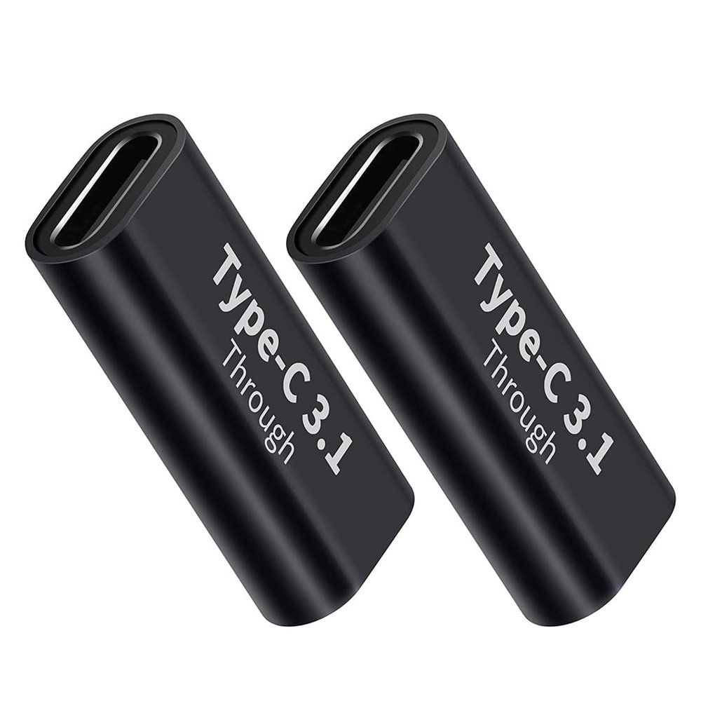 JORINDO (Female to female-2pcs USB C Female to Female Adapter USB 3.1 Double Holes AdapterSupport 10GBbps Rate, Audio and Video, Fast Charging Adapterc-Type Extended Conversion of The Interface
