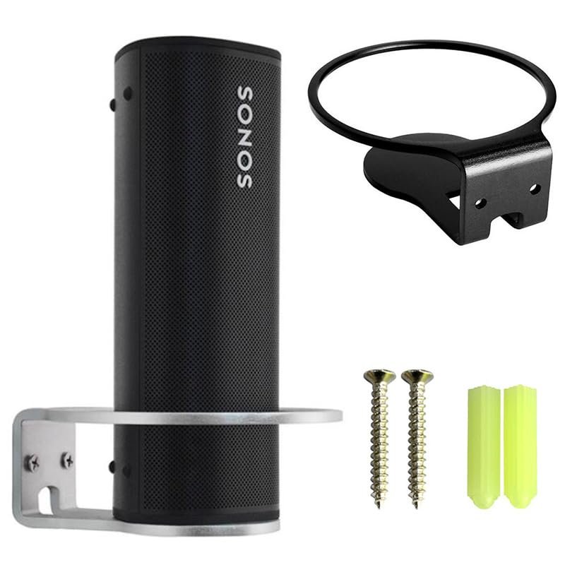 Coyktonty Aluminium Wall Bracket/Wall Mounted Holder for SONOS Roam Speakers (Black)