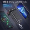 15FT USB C Power Strip Surge Protector Tower, Mini Power Strip Tower Travel 12 AC 4 USB Power Strip with USB Ports, Overload Protection for Home Office view 4