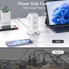 16.5FT Long Extension Cord,Power Strip Tower Surge Protector Power Strip with USB 12 Outlets with 4 USB Ports (1 USB C), Flat Plug Multi Plug Outlet Extender Overload Protection for Home Office view 3