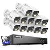 ANNKE Home Security System, 3K Lite 16 Channel Security Video Recorder with 12 3K Built-in Mic Cameras and 4TB Hard Drive, AI Human/Vehicle Detection for Home Business Surveillance view 1