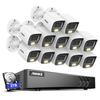 ANNKE Home Security System, 3K Lite 16 Channel Security Video Recorder with 12 3K Built-in Mic Cameras and 2TB Hard Drive, AI Human/Vehicle Detection for Home Business Surveillance view 1