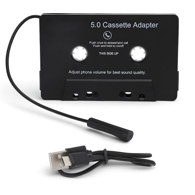 SUNGOOYUE Car Audio Bluetooth Cassette Adapter, ABS Plastic Bluetooth 5.0 Tape Player Cassette Aux Adapter MP3 Player Audio Converter for Car