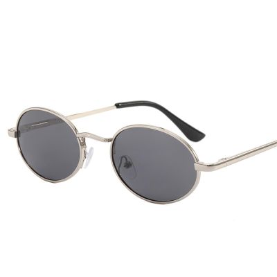 EkeNoz Oval Frame Polarized Men Driving Sunglasses Retro Sports Outdoor Decorative Sunglasses (Color : C, Size : 1)