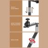 Focket Projector Stand, Adjustable 24CM to 40CM 360 Degree Rotation Bedside Sofa Stand, Saves Space Organize Wires Bed Headboard Desktop Stand for Presentations, Home Cinema, 1/4in Thread (White) view 3